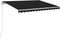 vidaXL - Luifel - handmatig - uittrekbaar - met - LED - 450x350 - cm - antracietkleur