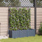 vidaXL - Tuinbak - met - Trellis - 3 - stuks - Lichtgrijs - 120x40x143 - cm