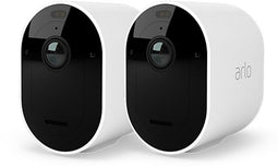 Arlo Pro 5 - Draadloze WiFi-beveiligingscamera - 2K HDR nachtzicht met spotlight en sirene - Wit (2 stuks)