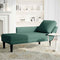 vidaXL - Chaise - longue - met - kussen&rechterarmleuning - fluweel - donkergroen