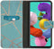 iMoshion Hoesje Geschikt voor Samsung Galaxy A51 Hoesje Met Pasjeshouder - iMoshion Design Softcase Bookcase - Goud / Meerkleurig / Blauw / Blue Graphic