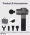 Beoka S6 - Massage Gun PRO - 5 Kopstukken - Zwart
