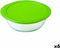 Pyrex Ronde Lunchtrommel Met Deksel Pyrex Cook & Store 27 X 24 X 8 Cm Groen 2,3 L Siliconen Glas (6 Stuks)