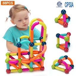 Coast Magnetische Ballen & Staven - Educatieve Bouwset - 88 Stuks - Multikleur (88 stuks)