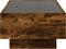 vidaXL - Salontafel - met - LED - 90x50x30 - cm - bewerkt - hout - gerookt - eikenkleur
