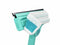 Leifheit Raam- en kozijnwisser 4 in 1 - Click System - 32 cm wisbreedte - Grijs Turquoise Wit Zwart