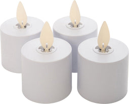 Anna’s Collection - LED-theelichten - Afstandsbediening - Wit Ø 3,8 cm H 5 cm (set van 4)