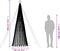 vidaXL - LED-kerstboom - 688 - LEDs - kleurrijk - 300 - cm