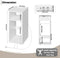 Woltu Nachtkastje - 2x USB en Stopcontact - Wit - 25 x 30 x 60 cm (2 stuks)