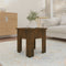 vidaXL - Salontafel - 40x40x42 - cm - bewerkt - hout - gerookt - eikenkleur
