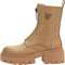 Guess Leila - Veterboots - Driehoekig logo en ritssluiting - Beige - Maat 41