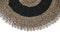Placemat rond set van 6 - ø30 - Naturel/zwart - zeegras/schelp