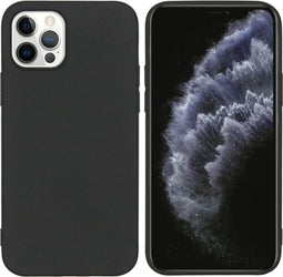 iMoshion Hoesje Geschikt voor iPhone 12 Pro / 12 Hoesje Siliconen - iMoshion Color Backcover - Zwart