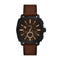 Fossil FS6101 - Polshorloge - Chronograaf 44mm - Bruin leren band
