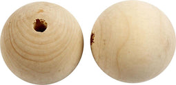 Houten kraal, d: 50 mm, gatgrootte 8 mm, 20 stuks, china berry