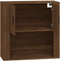 vidaXL - Wandkast - 80x33x80 - cm - bewerkt - hout - bruin - eikenkleur