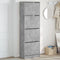 vidaXL Schoenenkast met 4 klaplades 60x34x187,5 cm betongrijs