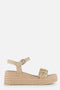 Tamaris Raffia Sandalen - Platte sandalen - Touch-it binnenzool - Beige