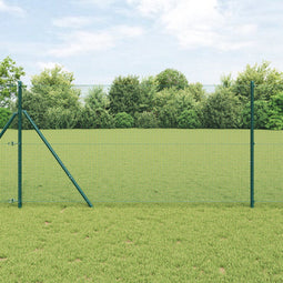 vidaXL - Gelast - Draadhek - Groen - 1,4x25 - m - Staal