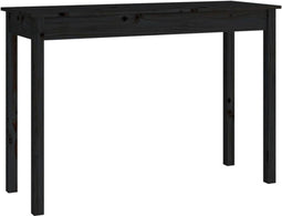 vidaXL - Wandtafel - 110x40x75 - cm - massief - grenenhout - zwart