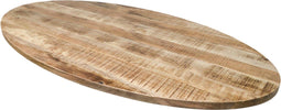 Ovaal tafelblad - 220x110x4 - Rustiek - Massief mangohout