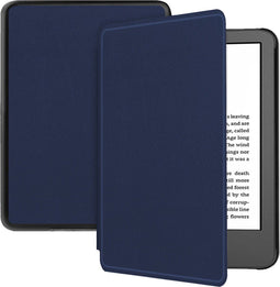 imoshion E-reader Hoesje - Geschikt voor Amazon Kindle (2022) 11th gen, Amazon Kindle (2024) - Slim Hard Case Sleepcover Bookcase - Donkerblauw