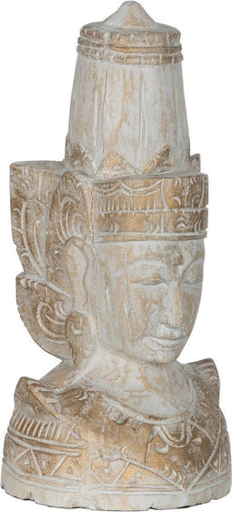 Decoratieve figuren Wit Natuurlijk Hindoe 20 x 20 x 40 cm