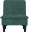 vidaXL - Chaise - longue - fluweel - donkergroen
