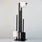 WENKO Rivalta - Toiletbutler - 3 in 1 met toiletborstel en rolhouders - Zwart