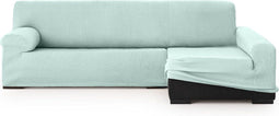 Hoes voor chaise longue met lange armleuning rechts Eysa ULISES Aquamarijn 170 x 110 x 310 cm