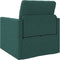 vidaXL - Vloersofa - Bed - 2-in-1 - Donkergroen - 74x77x81 - cm - Stof