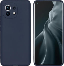 iMoshion Hoesje Geschikt voor Xiaomi Mi 11 Hoesje Siliconen - iMoshion Color Backcover - Donkerblauw