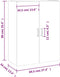 vidaXL - Wandkast - 69,5x34x90 - cm - betongrijs