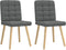 vidaXL - Eetkamerstoelen - 2 - st - stof - donkergrijs