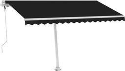 vidaXL - Luifel - automatisch - met - LED - en - windsensor - 400x300 - cm - antraciet