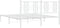 vidaXL - Bedframe - met - hoofdbord - metaal - wit - 150x200 - cm