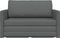 vidaXL - Vloersofa - Bed - 2-in-1 - Donkergrijs - 124x71x78 - cm - Stof
