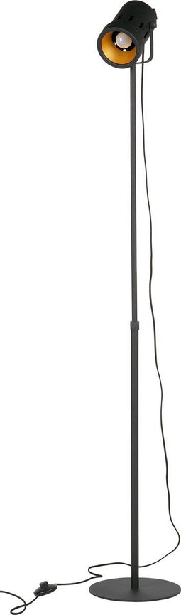 WOOOD Exclusive Bente Vloerlamp - Metaal - Zwart - 92-162x25x25