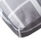 vidaXL - Palletkussen - ruitpatroon - 80x40x12 - cm - stof - ruitpatroon - grijs