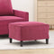 vidaXL - Voetenbank - 60x50x41 - cm - fluweel - wijnrood