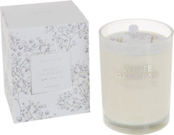 J-Line geurkaars - White Gardens - Sapphire Amber Tea - wit - large - 70U