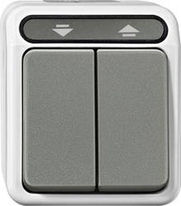 Merten 4075007 AquaStar Compleet Rolluikschakelaar spatwaterdicht Lichtgrijs 1 stuks 1 stuk(s)