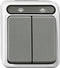 Merten 4075007 AquaStar Compleet Rolluikschakelaar spatwaterdicht Lichtgrijs 1 stuks 1 stuk(s)