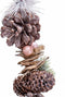 Christmas Kerstkrans Wit Roze Plastic Foam Ananas 150 Cm