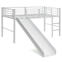 Coast Hoogslaper - Bedframe met Glijbaan en Ladder - Valbeveiliging - Wit - 198 x 96 x 109 cm