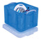 Really Useful Box opbergdoos 35 liter, transparant, blauw 6 stuks