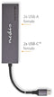 Nedis UHUBU3450AT - USB-C Hub - 4-poorts USB 3.2 Gen 2 10Gbps - Grijs