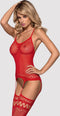 Obsessive - Bodystocking F214 Rood S/M/L