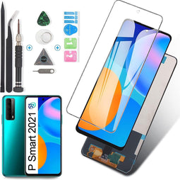 Vervangend scherm LCD-scherm en touchscreen digitizer met gereedschap voor Huawei P Smart 2021/ Huawei Honor 10x Lite (zwart, niet voor P Smart en P Smart 2019)