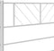 vidaXL - Bedframe - met - hoofdbord - metaal - wit - 90x200 - cm